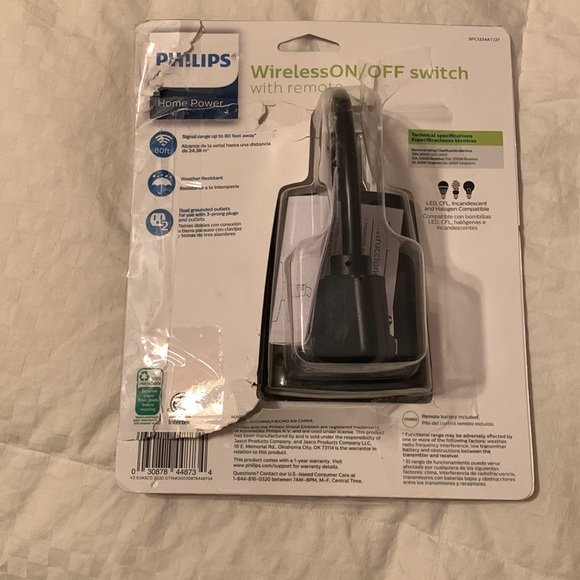 Phillips wireless on and off switch with remote new in package - Picture 2 of 2